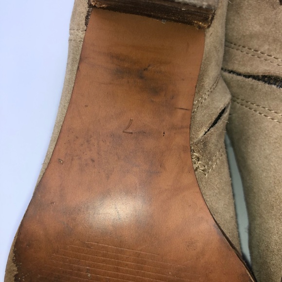 Madewell The Western Boot In Suede Tan Bootie Sz 7 - Picture 8 of 8